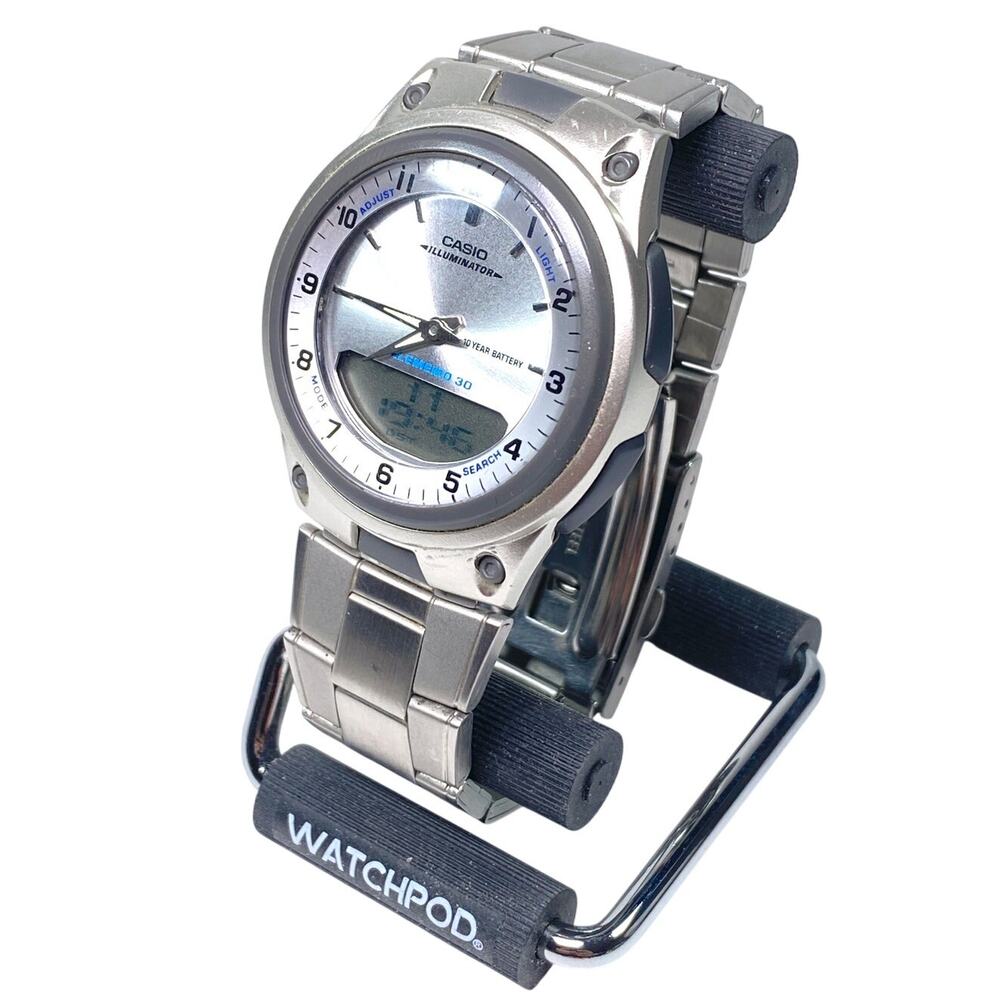 Casio Illuminator Telememo 30 Watch AW80D-7AV Mens 40mm World Time Alarm Timer